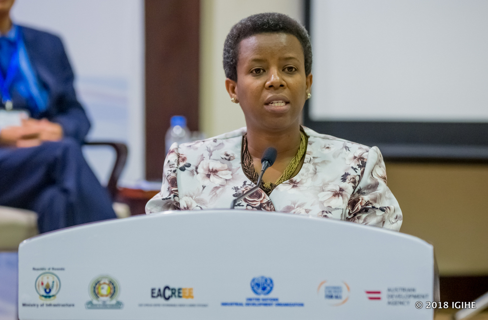 State Minister in Charge of Energy, Water and Sanitation in the Ministry of Infrastructure  (MININFRA), Germaine Kamayirese