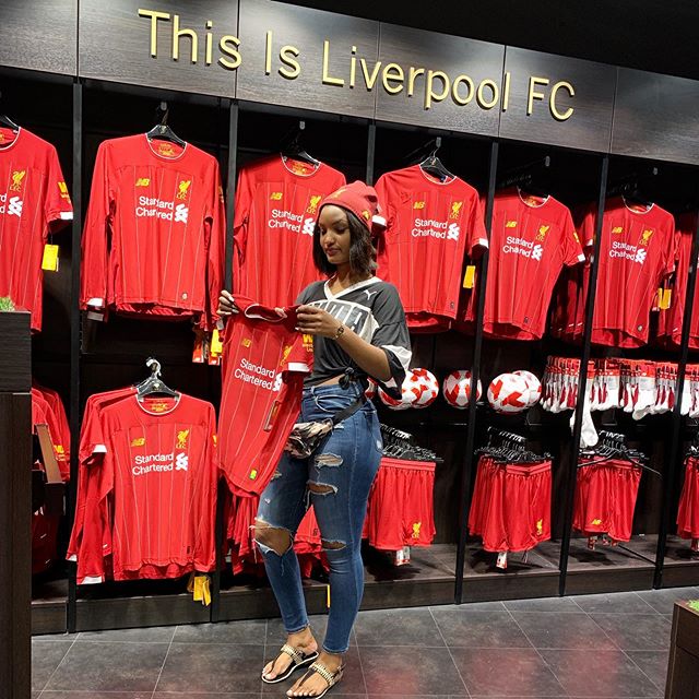 Kate Bashabe is a big fan of Liverpool.