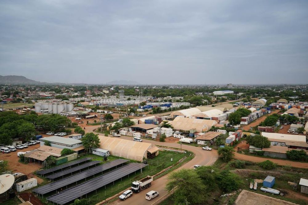 This photo taken on April 9, 2024, shows the city view of Juba, South Sudan. (Xinhua/Han Xu)