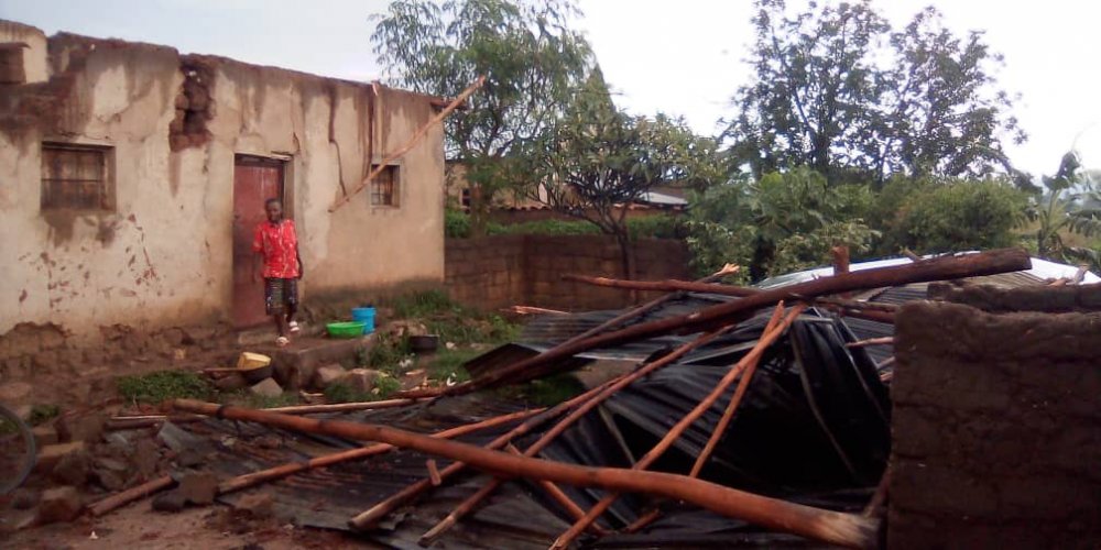 One of destroyed houses.