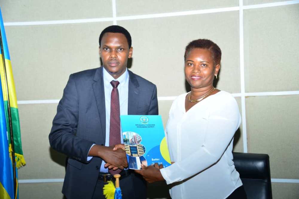 Kayisime Nzaramba, former Nyarugenge District Mayor was replaced by Ngabonziza Emmy as Nyarugenge District Executive Administrator