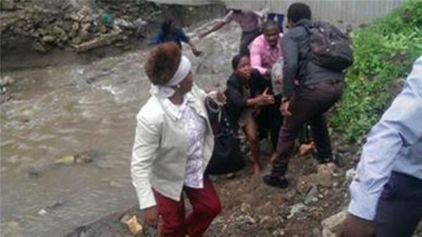 A number of students from Strathmore were injured on Monday when they attempted to flee from the school