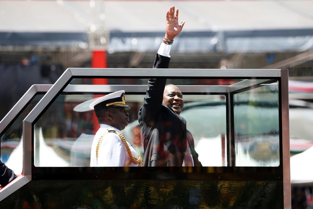 Kenyatta arrives at Moi International Sports Centre