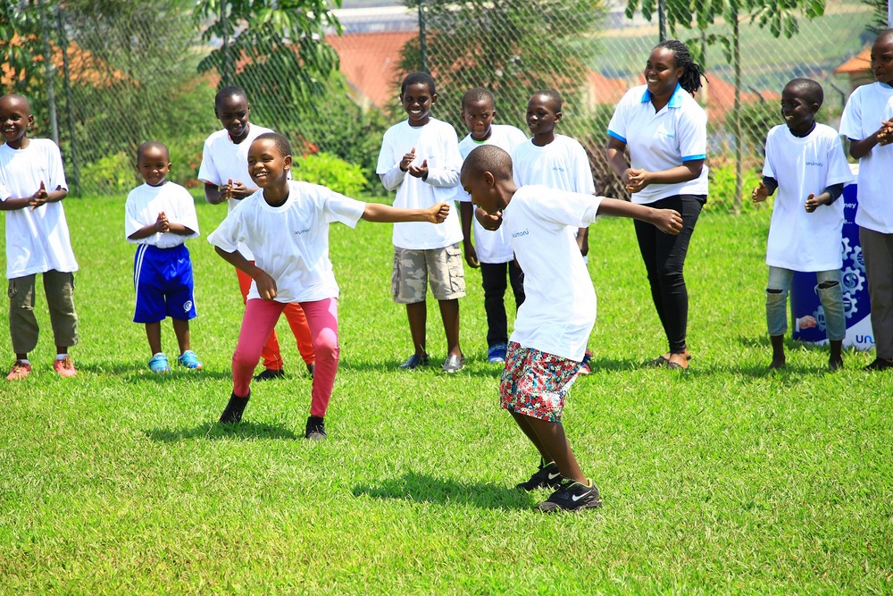 The children, who live in Kanombe and go to different schools, got into the spirit of the holidays as they enjoyed fun activities at the event 