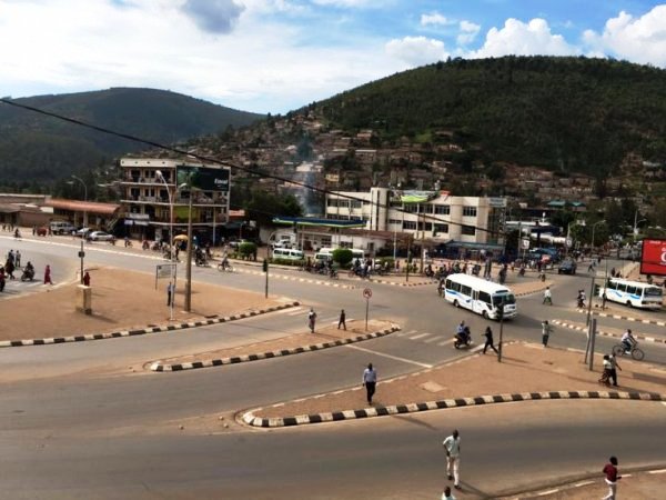 Dozens of vendors operate around the Nyabugogo Bus Station, the Rwandan capital Kigali's main bus station