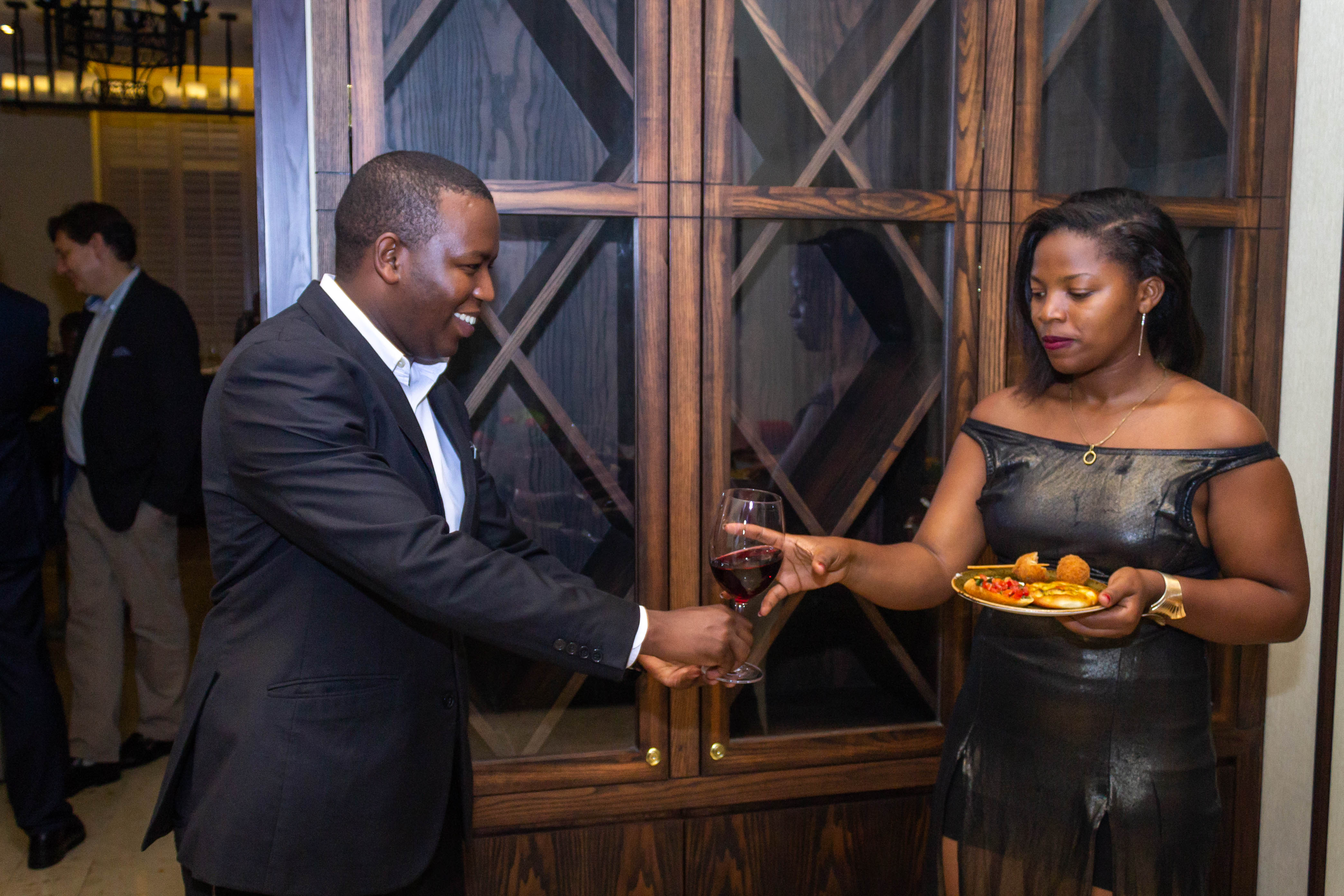 Kigali Marriott Hotel staff joined the guests to share wines