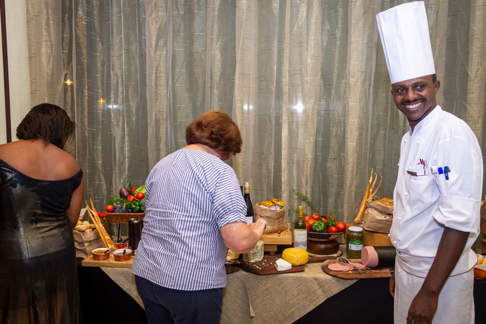 Kigali Marriott's chefs had prepared good antipasti to accompany wines