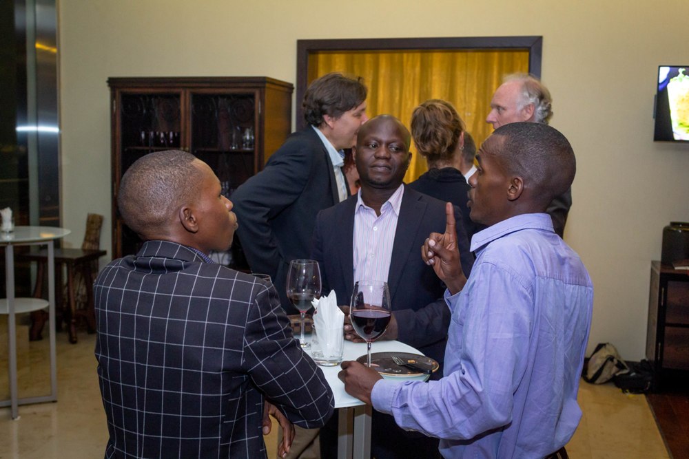 Kigali Marriott’s guests interacted as they enjoyed wines at the Wine Tasting event on Thursday