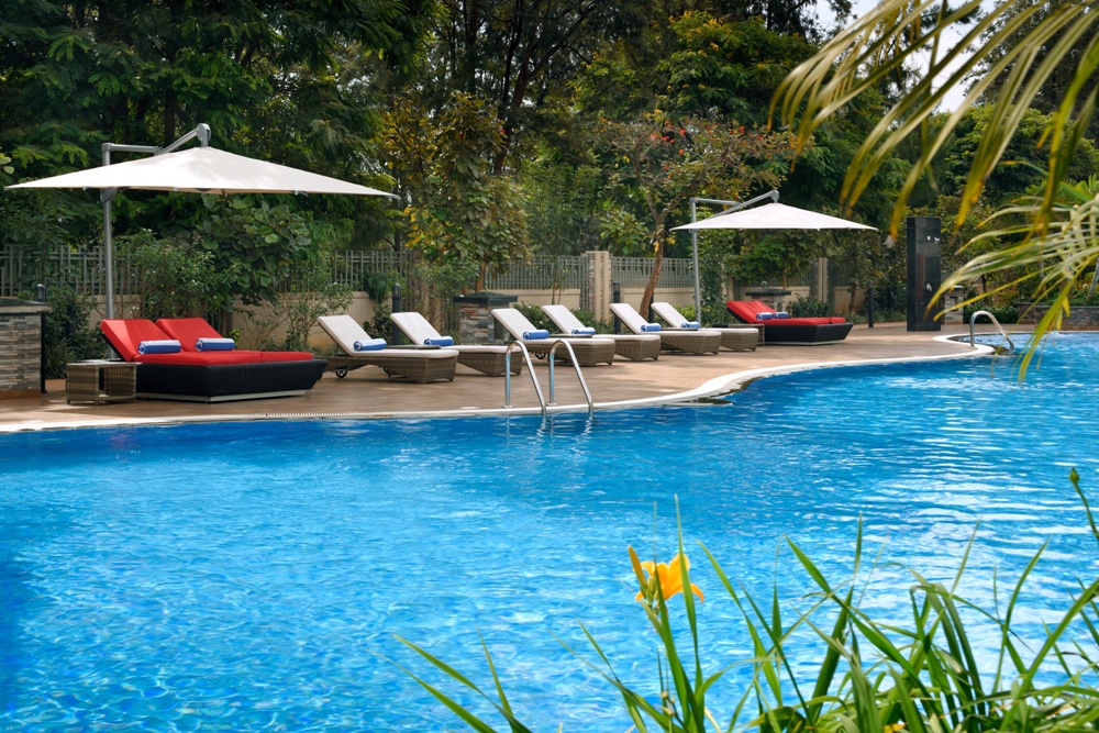 Kigali Marriott's swimming pool has all one may need to relax