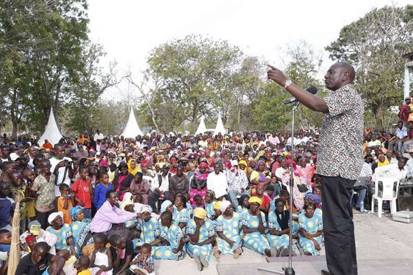 Deputy President William Ruto in Mariakani, Kilifi on November 17, 2016.