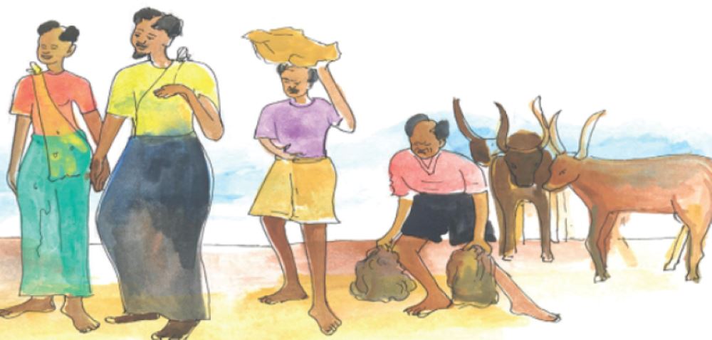 After Gashubi screamed, everyone in the compound—including the cows—vanished into the earth.