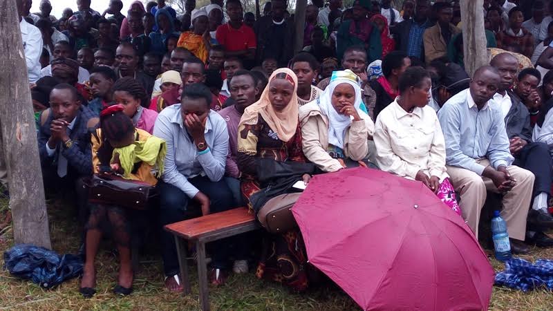 Kinazi residents in a commemoration event held on Thursday