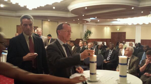 Martin Kobler/Head of MONUSCO and SRSG lighting the flamme