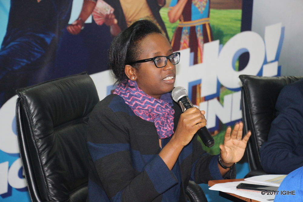 BK's CEO; Dr Diane Karusisi advising people to save at least 20 per cent of their income; referring to the 50/30/20 rule of thumb