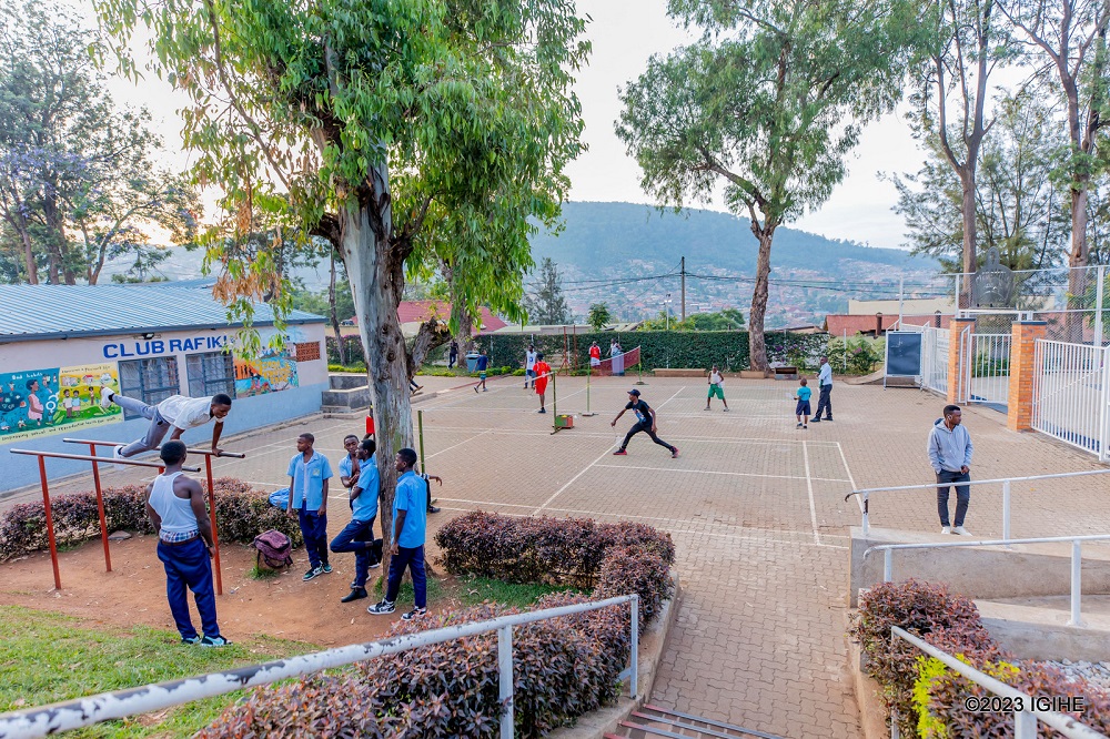 Young people are used to gathering at Club Rafiki to be educated on reproducative health.    