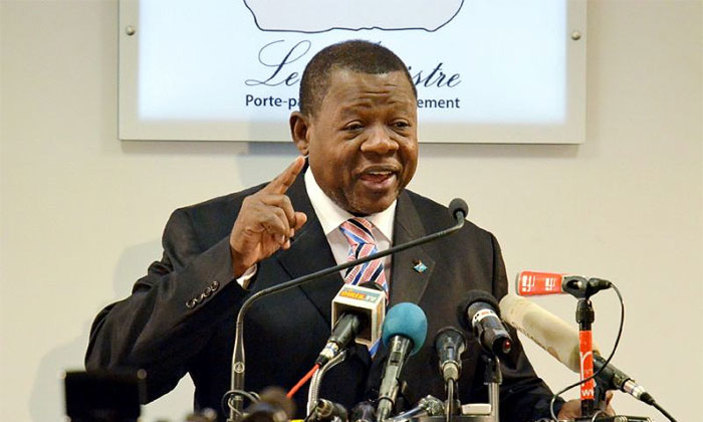 DRC gov't spokesperson Lambert Mende, seen here in 2012, said terrorists must be "wiped out".