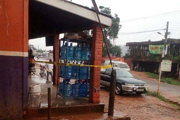 Police on Saturday morning sealed off the scene where the businessman was killed.