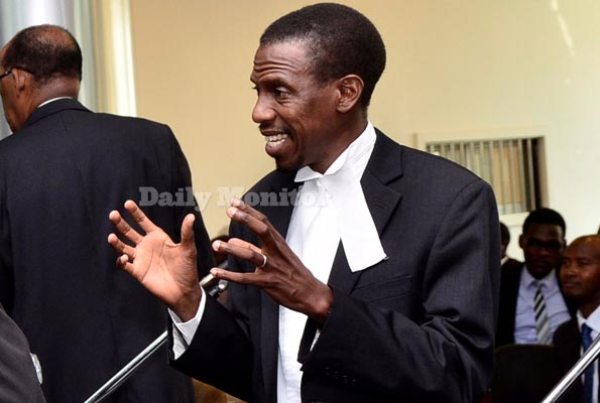 Mr Kiryowa Kiwanuka defends president Yoweri Museveni's victory before the Kampala based Supreme Court on Wednesday
