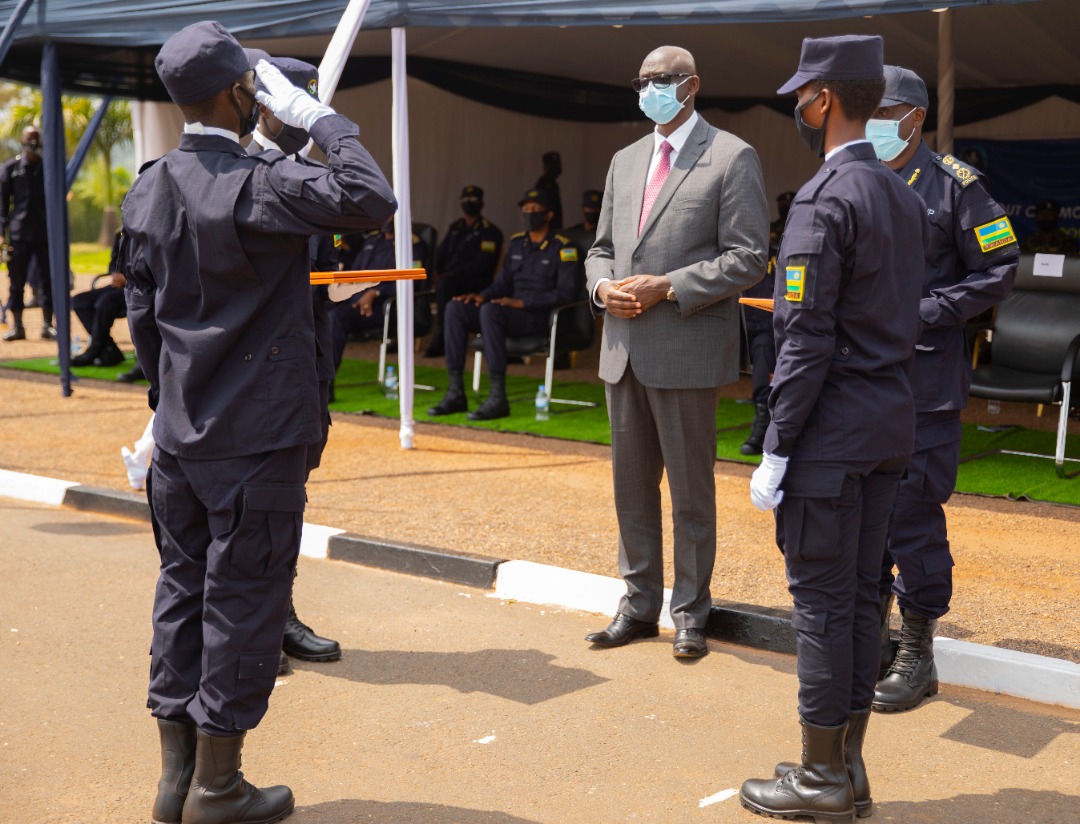 Busingye formally welcomed the new Police officers into the RNP family.