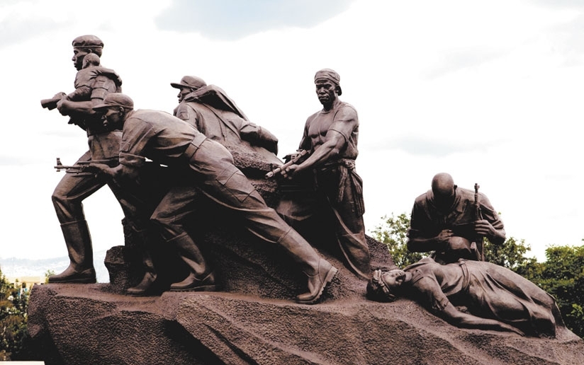 A monument at parliament that tells history of liberation.