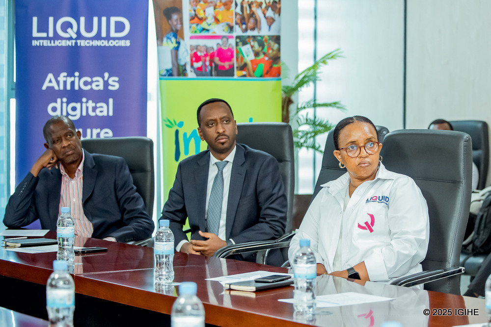The management of Liquid Intelligent Technologies following presentations on achieved gains