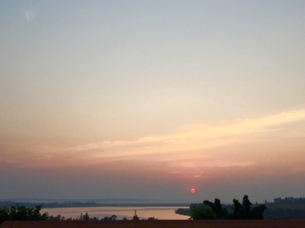 The sunrise as captured by my iPhone