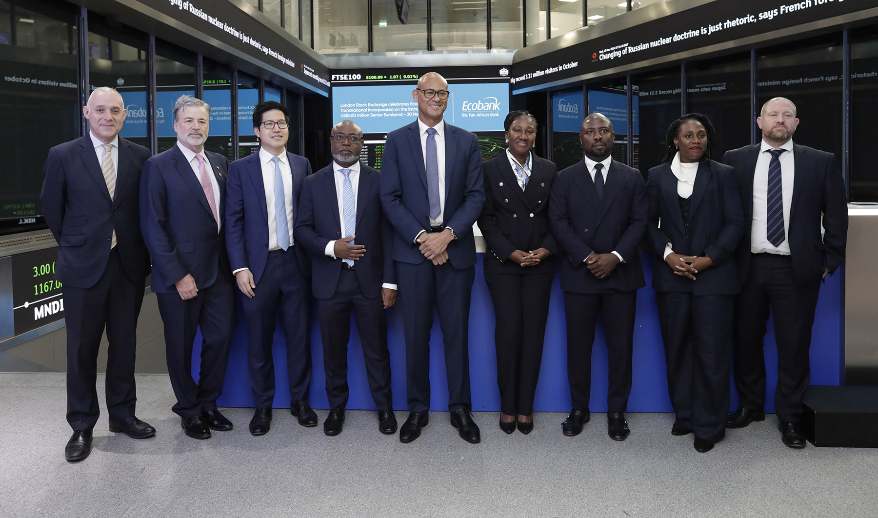 The market opening ceremony at the LSE was attended by members of the ETI board and management, celebrating a key achievement in Ecobank’s ongoing expansion and commitment to African financial growth.
