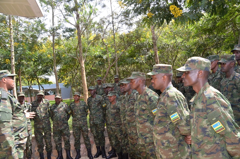Lt Col Gakuba advising the contingent