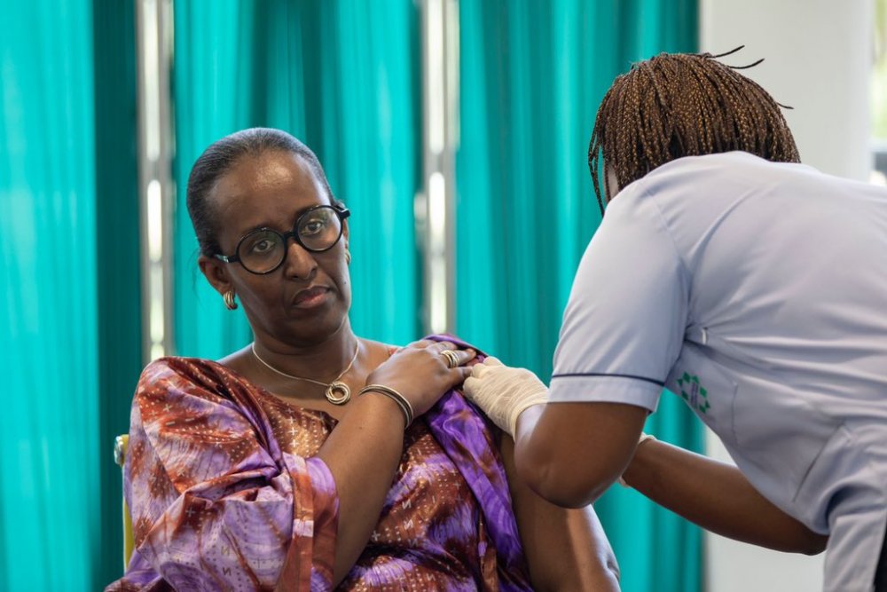 First Lady Jeannette Kagame has been vaccinated.