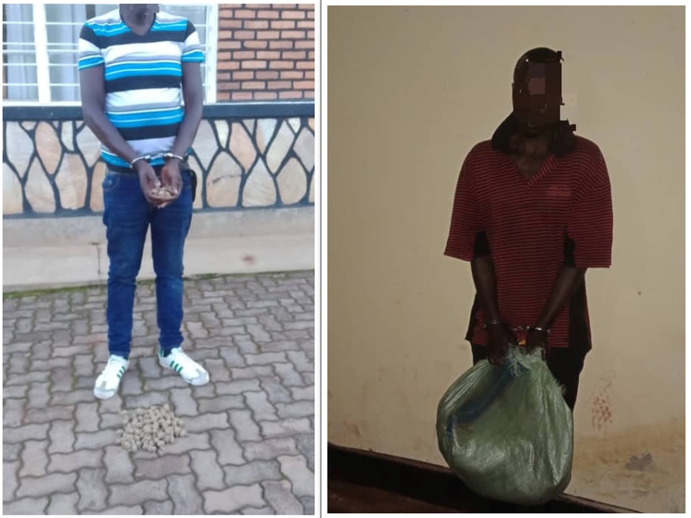 The two suspected drug dealers have been arrested separately in Gakenke and Kirehe districts.  