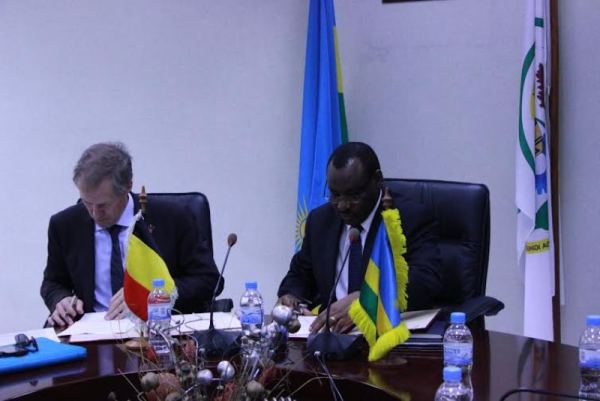 Arnout Pauwels, the Belgian ambassador in Rwanda and the ministry of finance and economic planning ,Ambassador gatete Claver