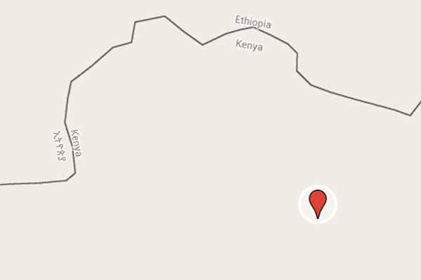 A map of Bori in Moyale, Marsabit County. Two Kenyans were on January 2, 2016 abducted by Ethiopia police reservists in Bori Village in the county.