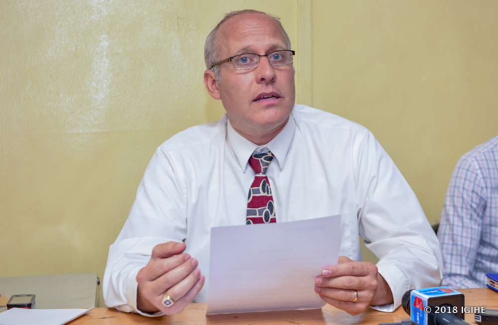 Amazing Grace Radio Proprietor, Gregg Schoof speaks to the media