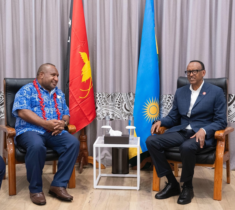 President Kagame has held talks with the Prime Minister of Papua New Guinea. 