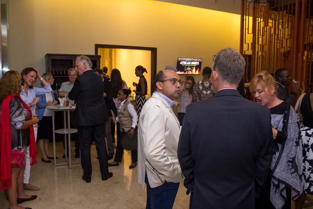 Marriott staff interacted with guests during the Wine Tasting Evening