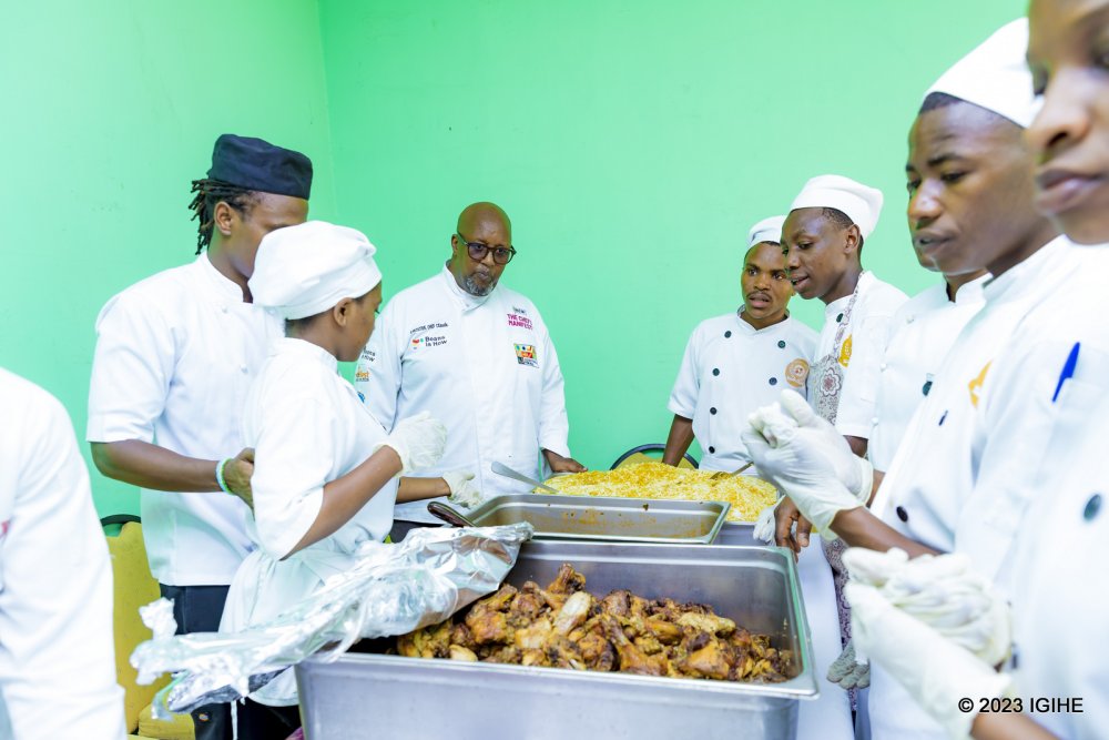 Kigali Marriott Hotel prepared different dishes shared with Kacyiru residents. 