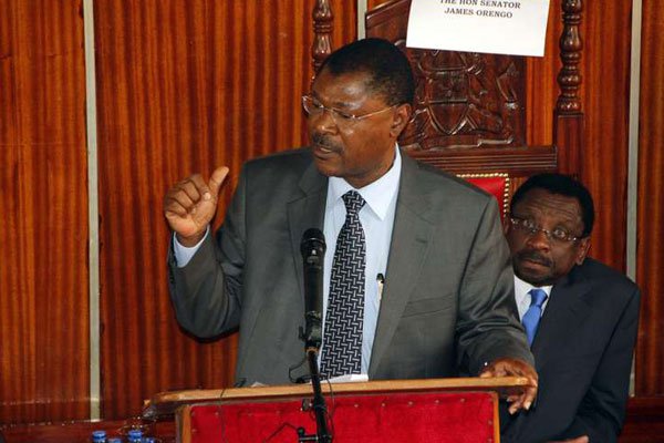 Senate Minority Leader Moses Wetang'ula. Senators want the law changed to allow them to nominate and elect members of the East African Legislative Assembly.