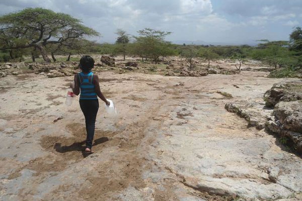 A visitor at the Rwarera location. Residents claim the area is the real Jerusalem because of the ‘Makinya ja Jesu’, which loosely translates to the footsteps of Jesus in the local Kimeru dialect.