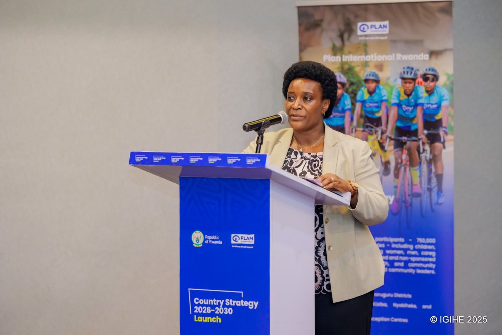 Minister for Gender and Family Promotion, Uwimana Consolée, praised Plan International's contribution, stating that its programs in Rwanda align well with the country’s development goals, especially in accelerating development and meeting the first stage of the Vision 2050 goals.