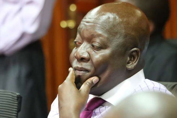 Gem MP Jakoyo Midiwo. His car was attacked by youth while heading to a rally in Siaya.
