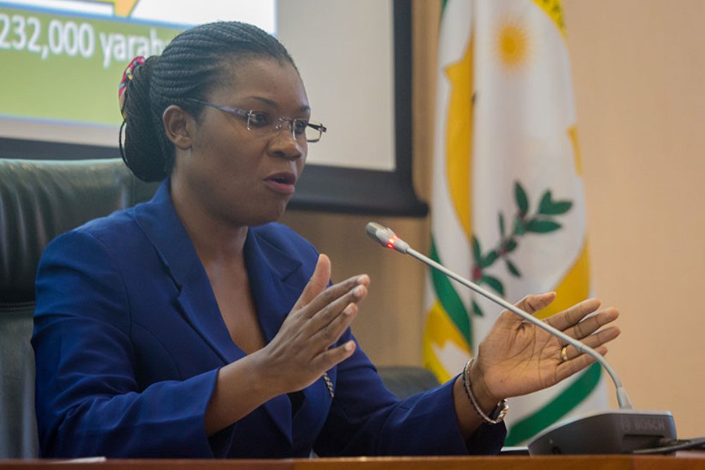 The Minister of Public Service and Labor, Judith Uwizeye