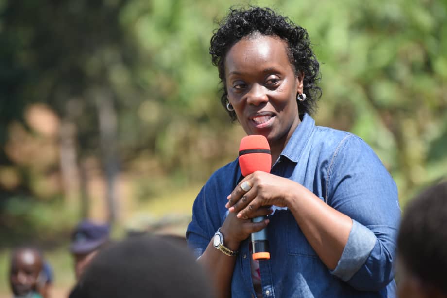 Health Minister, Dr. Diane Gashumba speaks at the event