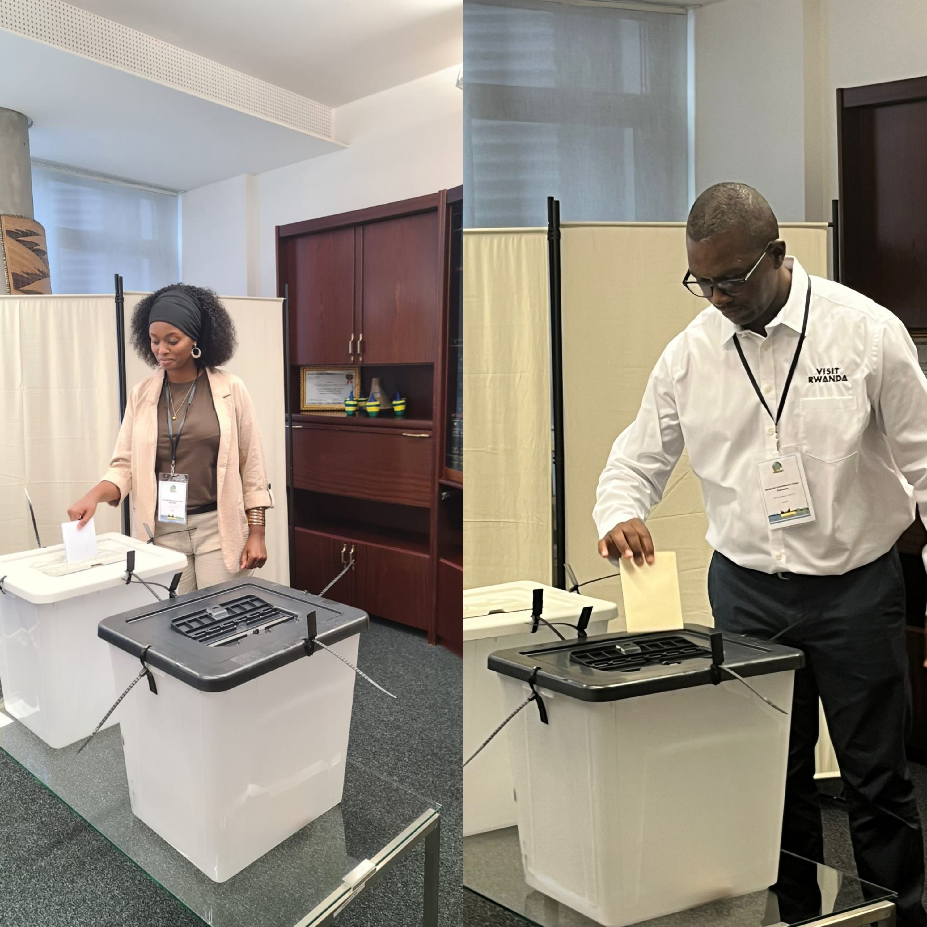 Rwandans living in Germany cast vote for their President and Members of Parliament on Sunday, July 14, 2024.