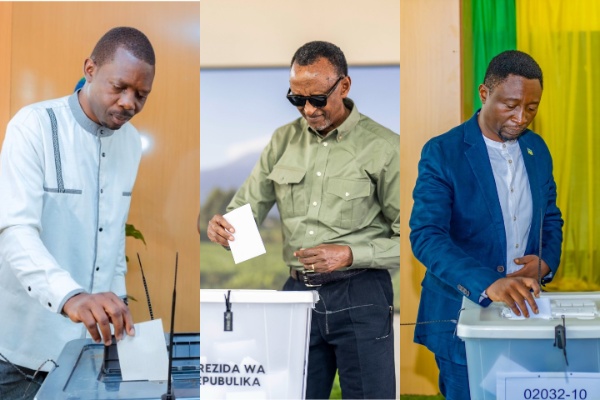 In partial results announced on Monday night, RPF Inkotanyi presidential candidate Paul Kagame is leading with 99.15 percent of the votes cast, followed by Frank Habineza of the Democratic Green Party of Rwanda, who got 0.53 percent of the votes, while independent candidate Philippe Mpayimana managed 0.32 percent.