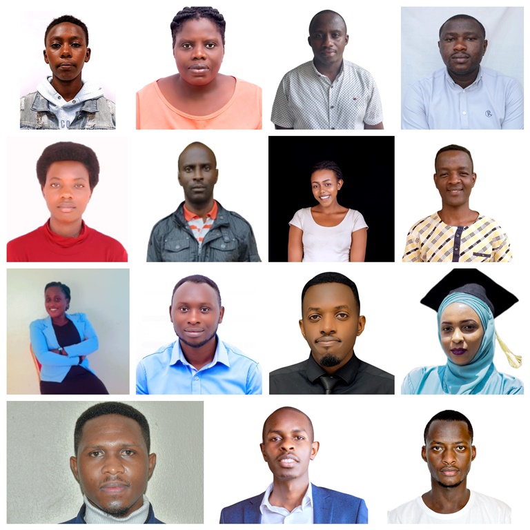 Some of UoK students who scored the highest marks in Certified Public Accountants exams in Rwanda.