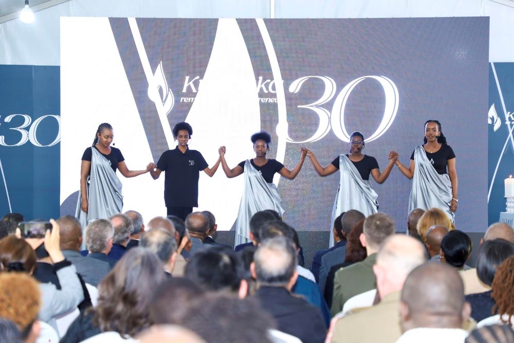 Rwandan students in China performed a poem titled ‘Rwanda: A Beacon of Light,’ capturing Rwanda’s journey of recovery and hope.