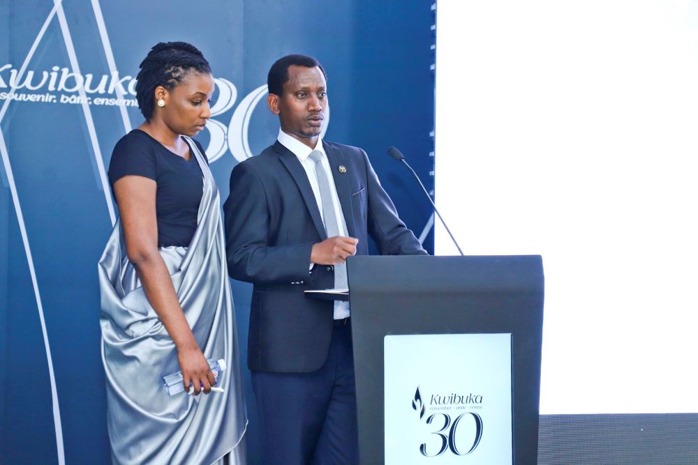 Narcisse Mulinga, who survived the Genocide against the Tutsi shared testimonies at the commemoration event. 