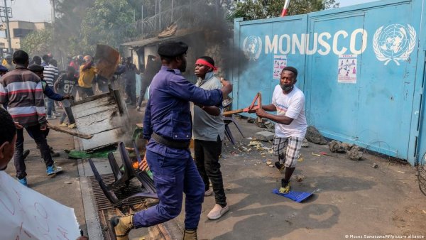 Congolese in anti-MONUSCO protests last month.  