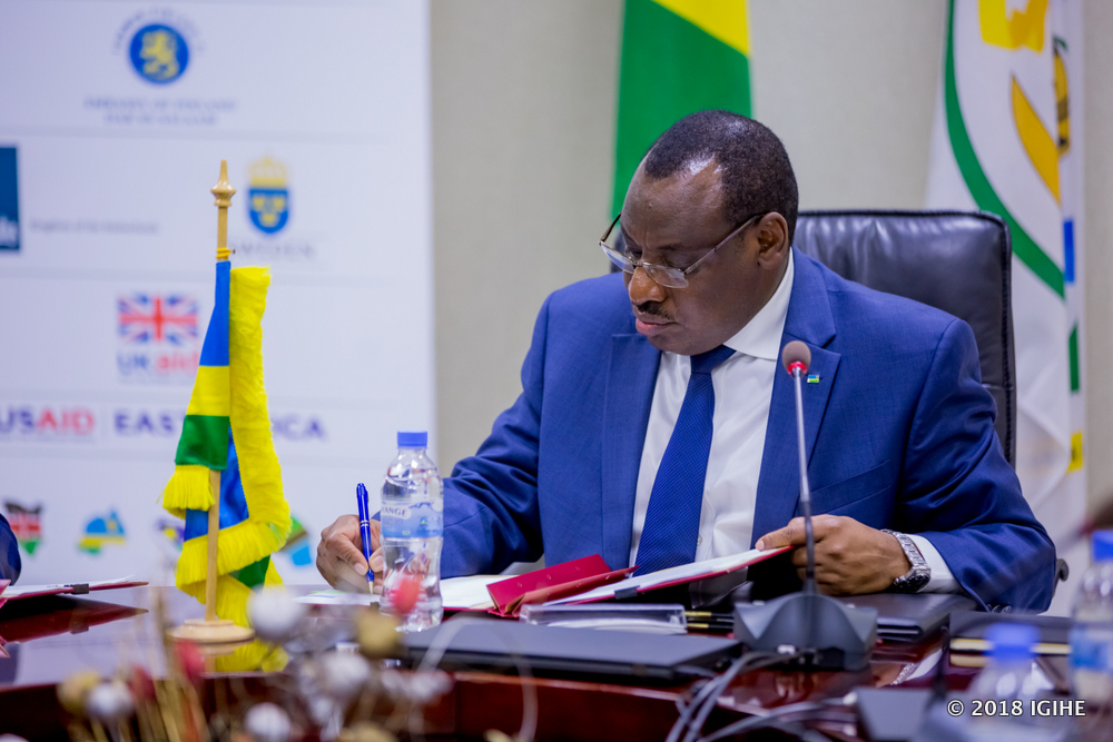Minister Gatete signs $53 million partnership aims at supporting interventions that will lead to job creation, poverty reduction and increase trade for the country.