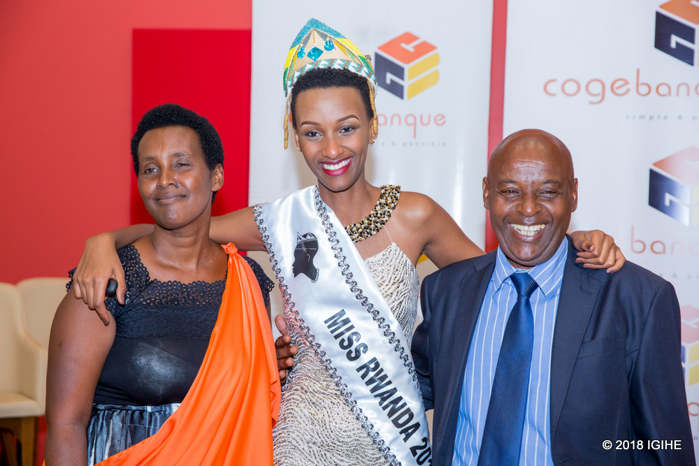 Liliane Iradukunda and her parents